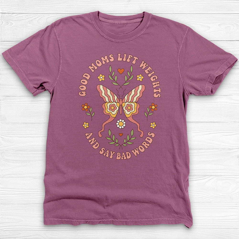 Good Moms Lift & Swear Cute Gym Tee Or Pump Cover-T-Shirt-Gym Classics