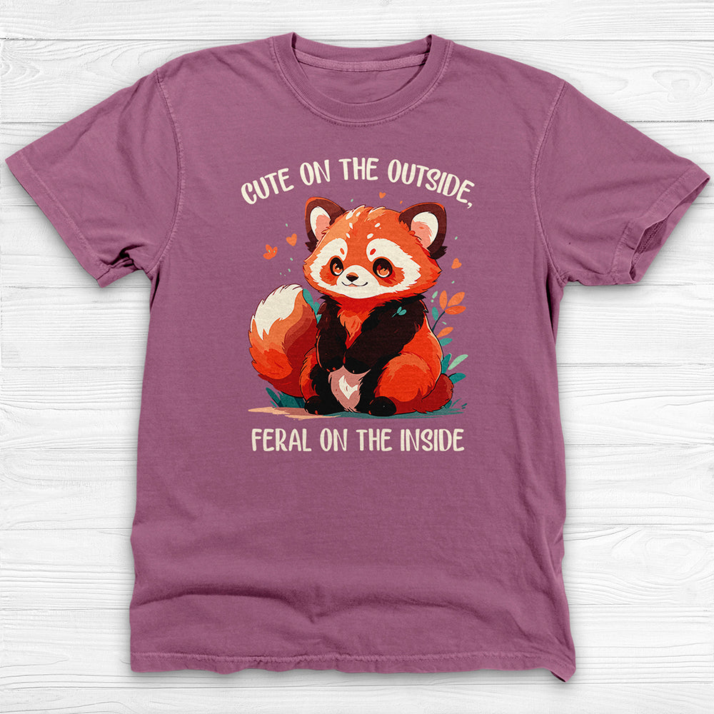 Cute But Feral Red Panda Gym Tee Or Pump Cover-T-Shirt-Gym Classics
