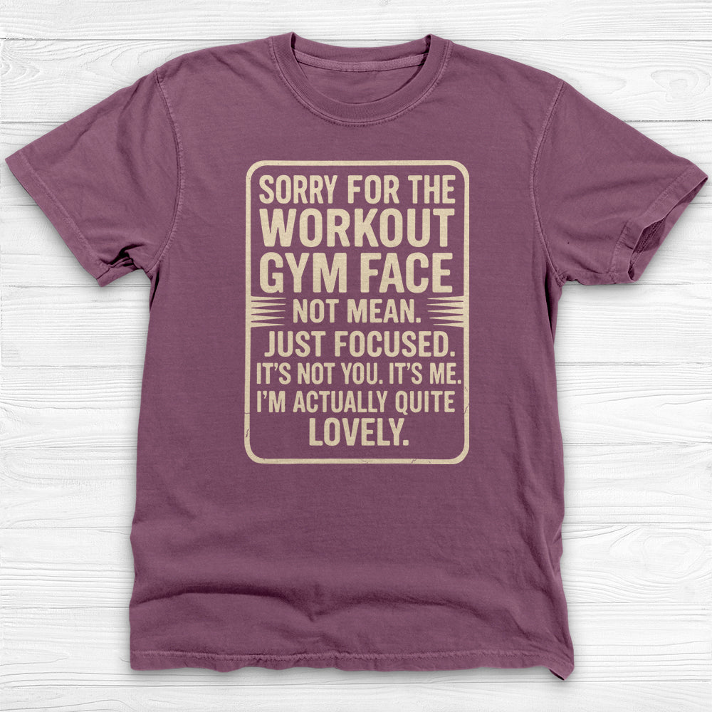 Funny Gym Face Workout Shirt, Women’s Motivational Fitness Tee-T-Shirt-Gym Classics
