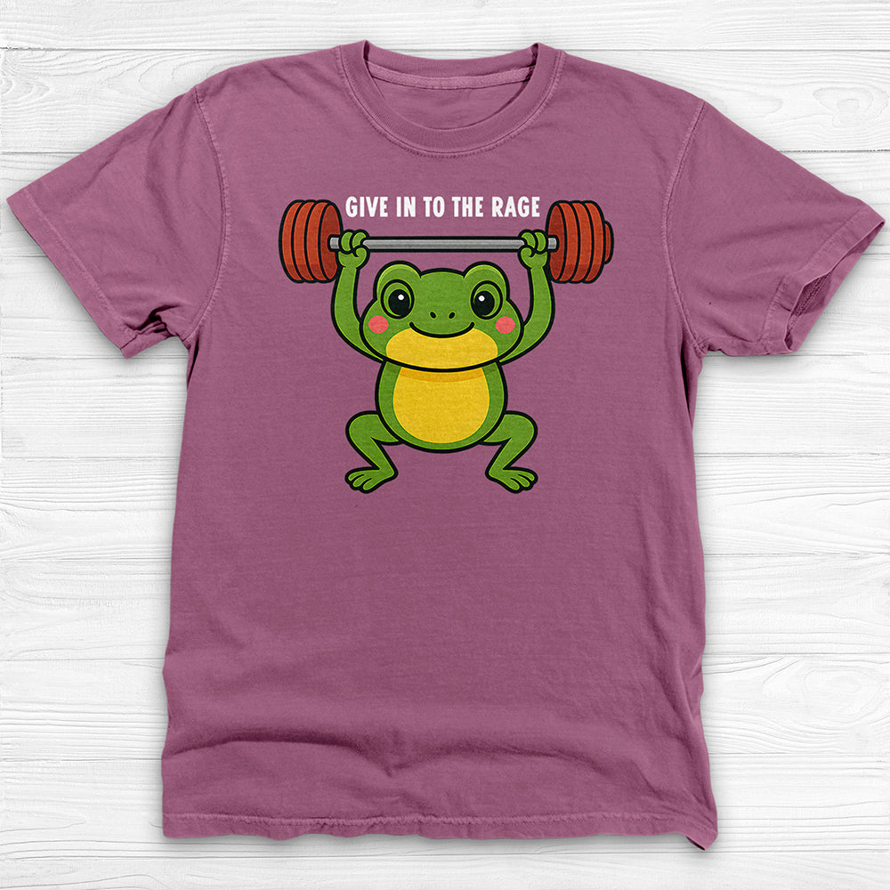 Give in to the Rage Shirt, Funny Frog Gym Tee or Pump Cover-T-Shirt-Gym Classics
