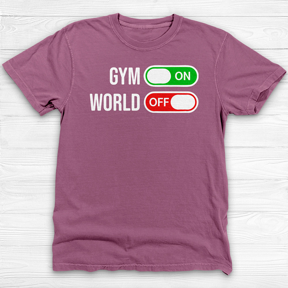 Gym On, World Off Mental Health Gym Tee Or Pump Cover-T-Shirt-Gym Classics