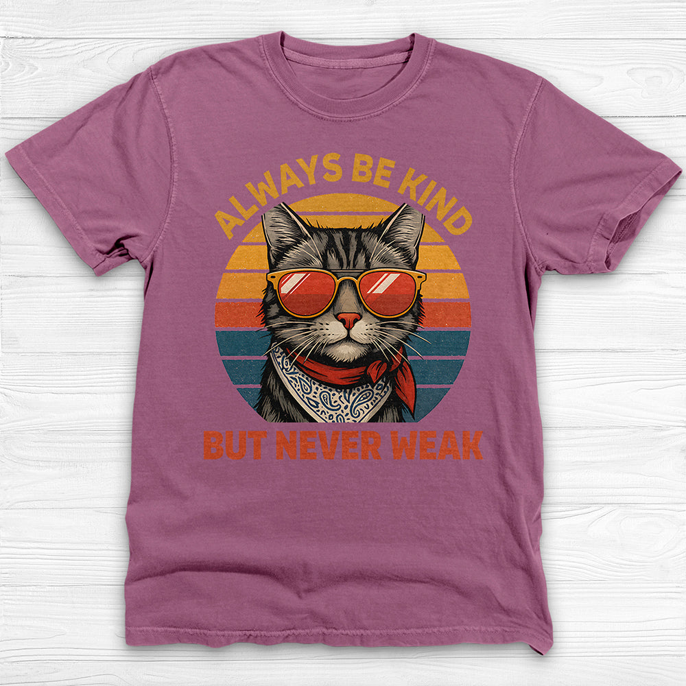 Be Kind But Never Weak Cool Cat Gym Shirt Or Pump Cover-T-Shirt-Gym Classics