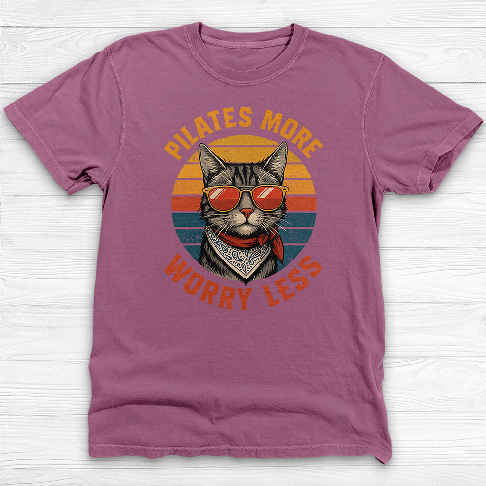 Pilates Cat T-Shirt, Cute Fitness Tee for Pilates Lovers-T-Shirt-Gym Classics