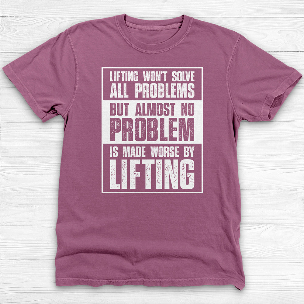Lifting Solves Problems Gym Shirt Or Pump Cover-T-Shirt-Gym Classics
