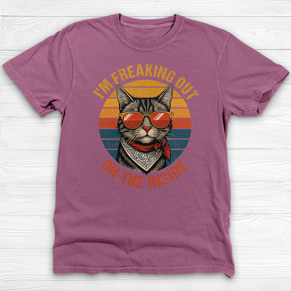 Freaking Out On The Inside Funny Gym Shirt Or Pump Cover-T-Shirt-Gym Classics