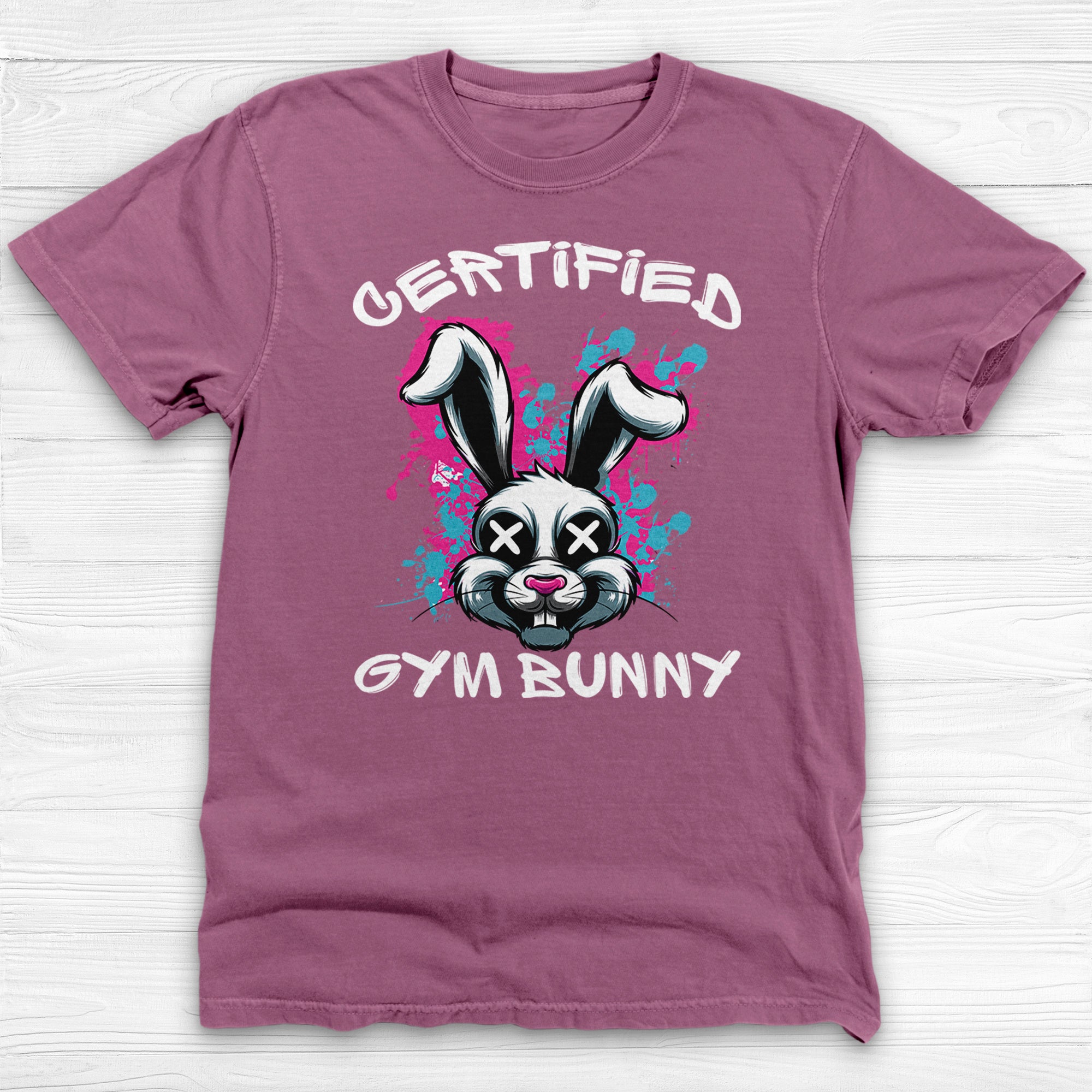 Certified Gym Bunny Tee Or Pump Cover, Cute But Dangerous-T-Shirt-Gym Classics