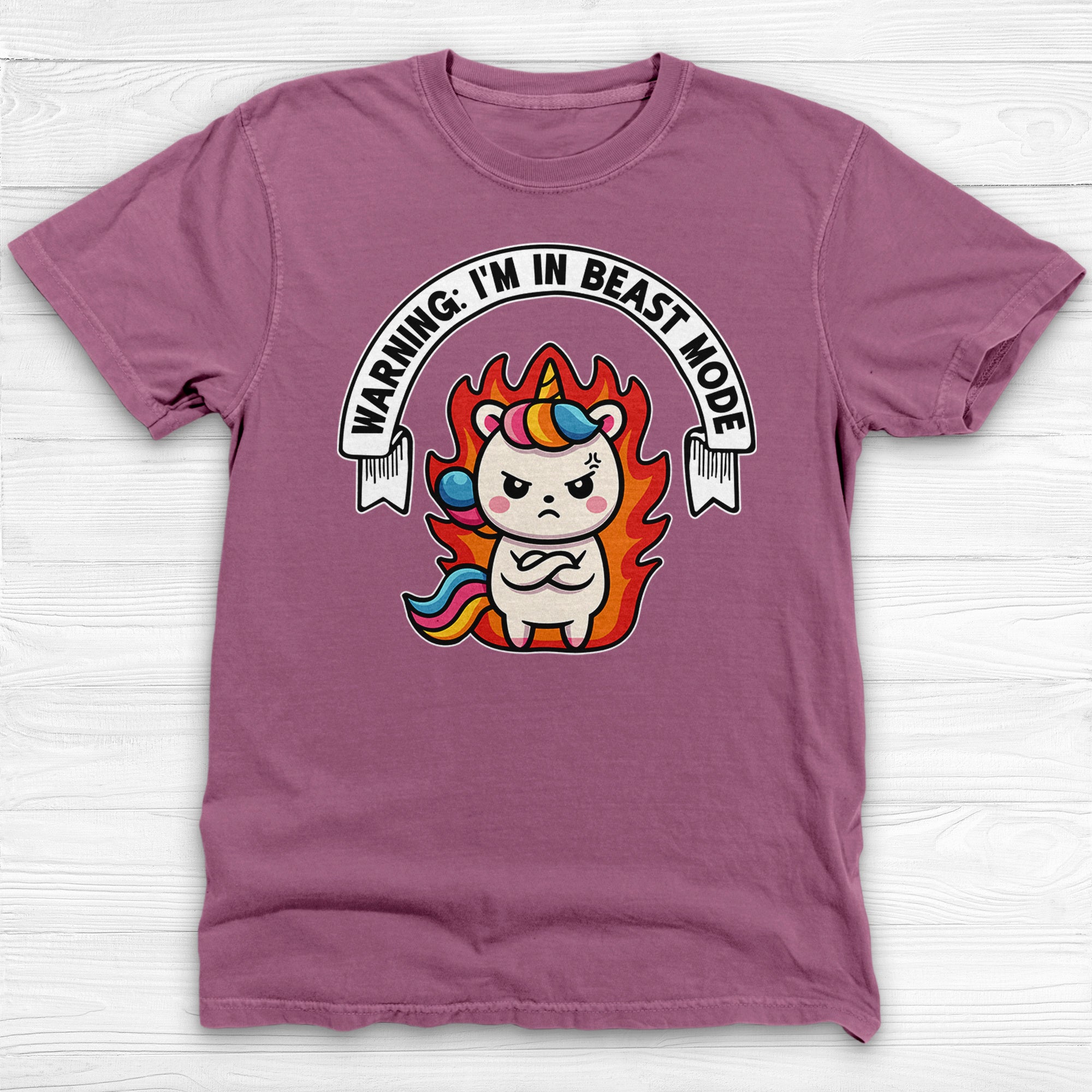Warning Unicorn In Beast Mode Funny Unisex Gym Shirt Or Pump Cover-T-Shirt-Gym Classics