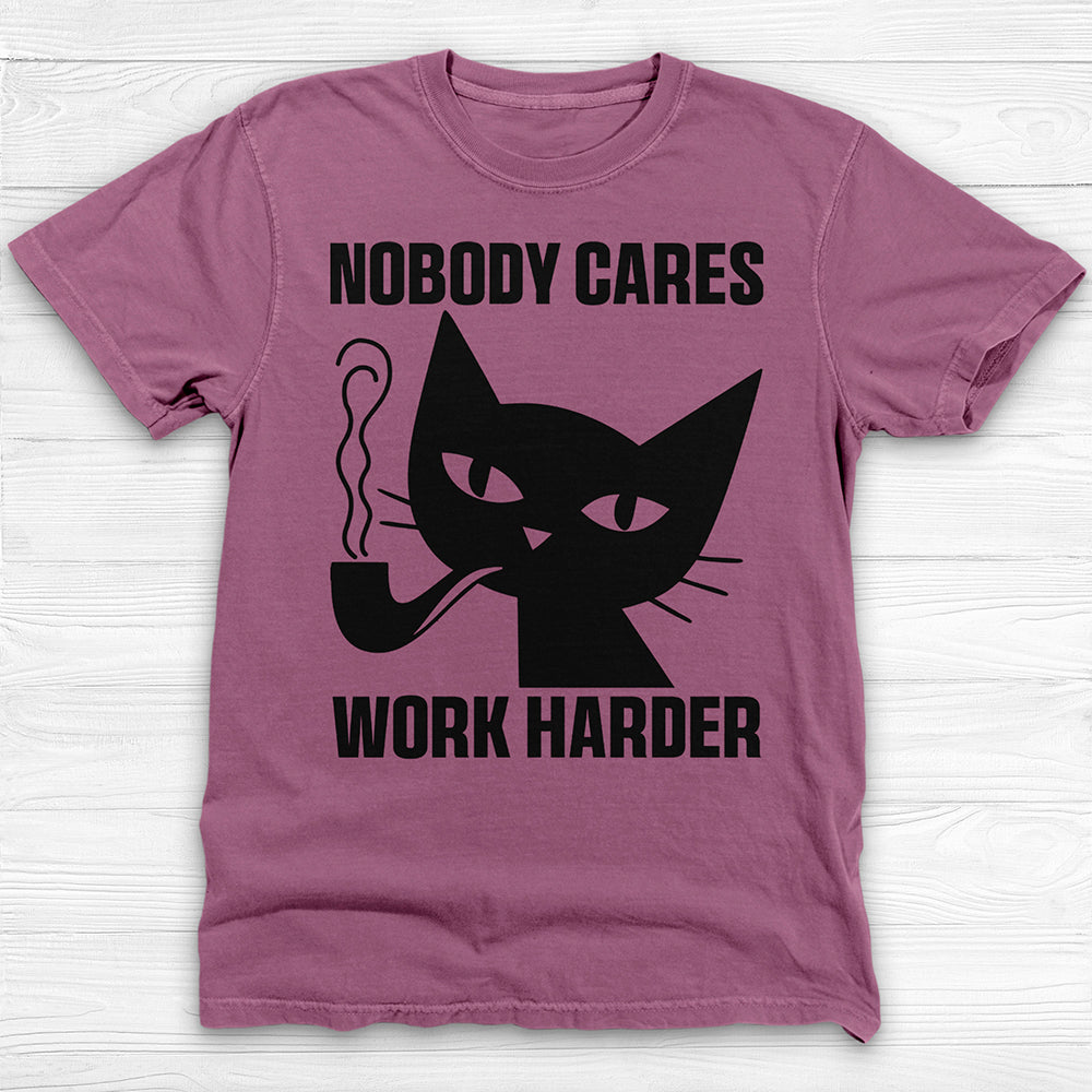 Nobody Cares Work Harder Philosophy Cat Gym Shirt-T-Shirt-Gym Classics
