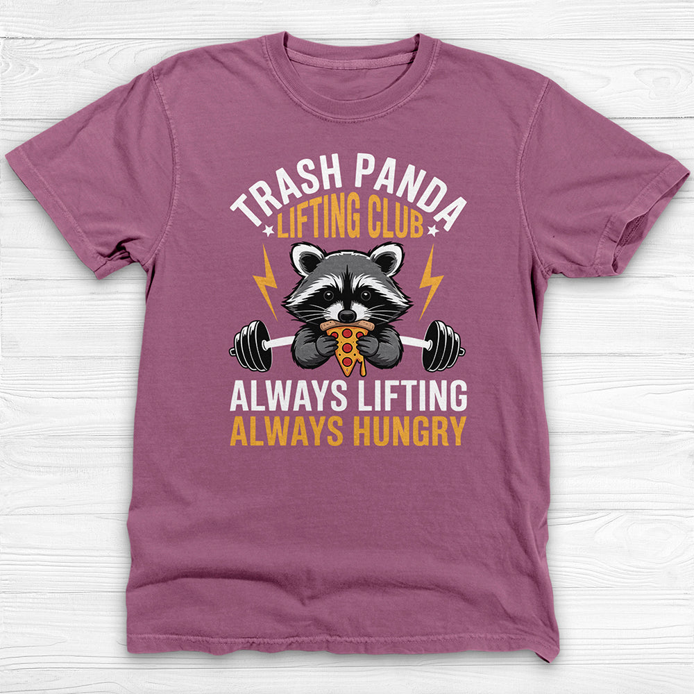 Funny Trash Panda Raccoon Gym Tee, Always Lifting Always Hungry-T-Shirt-Gym Classics