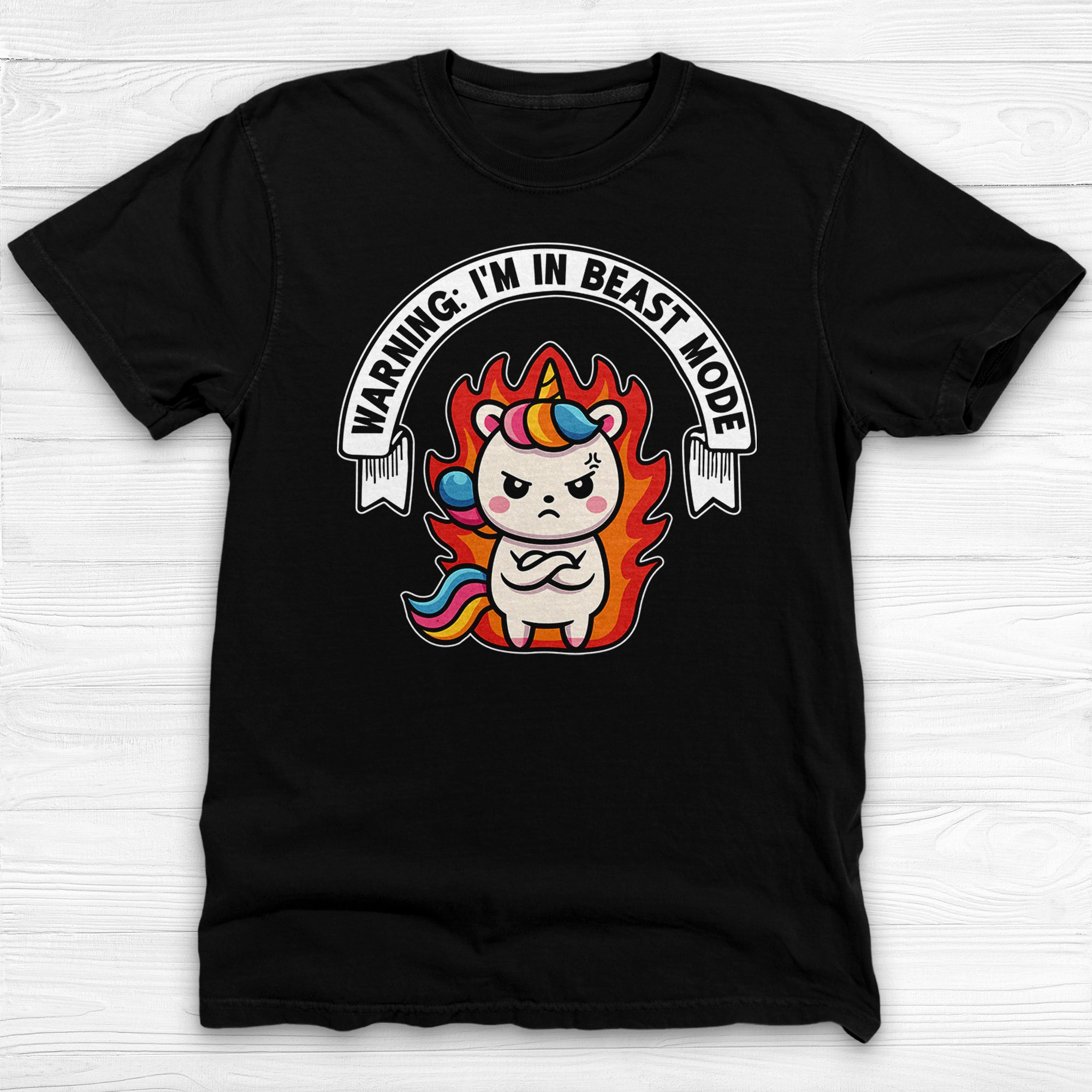 Warning Unicorn In Beast Mode Funny Unisex Gym Shirt Or Pump Cover-T-Shirt-Gym Classics