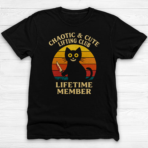 Chaotic Funny Cat Lifting Club Gym Tee Or Pump Cover