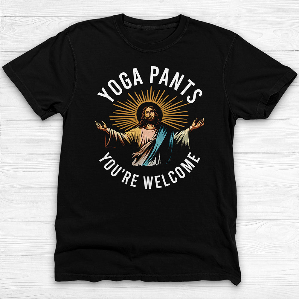 Jesus Funny Yoga Pants Gym Shirt or Pump Cover