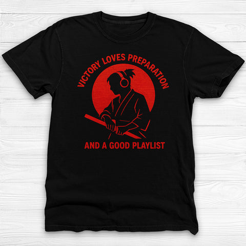 Victory Loves Preparation Samurai T-Shirt, Unisex Garment-Dyed Tee