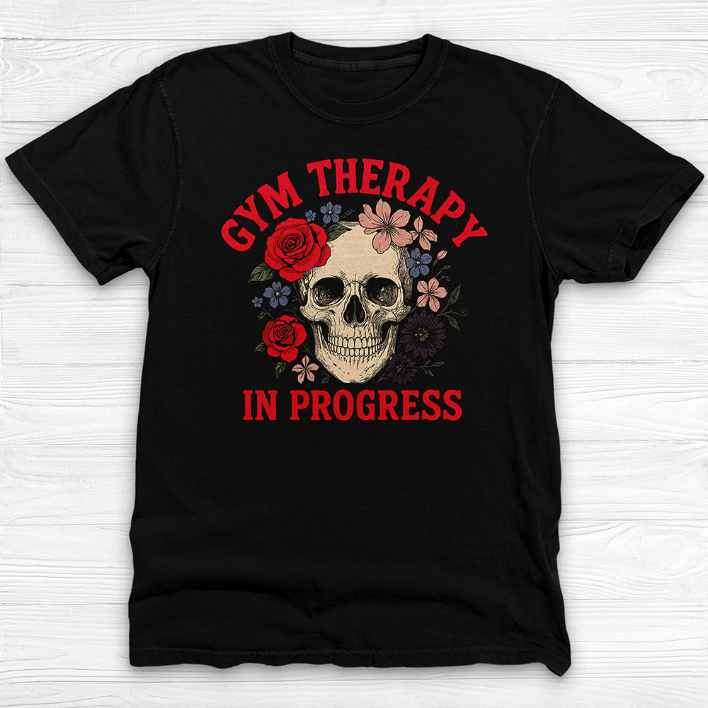 Gym Therapy Unisex Skull T-Shirt, Gym Self-Love Tee-T-Shirt-Gym Classics