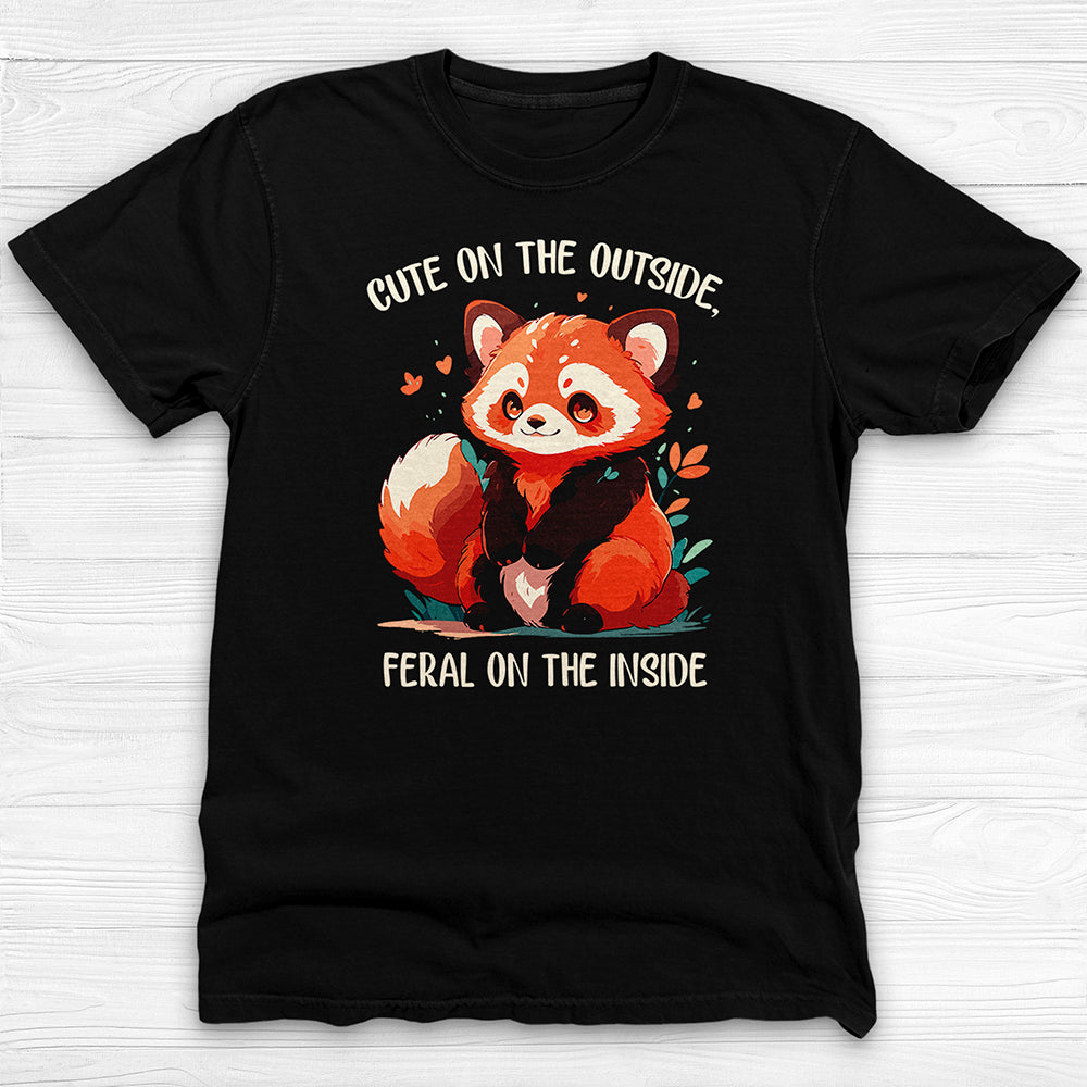 Cute But Feral Red Panda Gym Tee Or Pump Cover-T-Shirt-Gym Classics