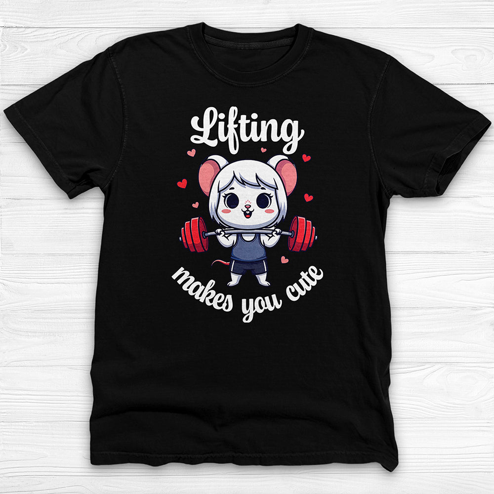Lifting Makes You Cute Gym Shirt, Anime Style Workout Tee-T-Shirt-Gym Classics