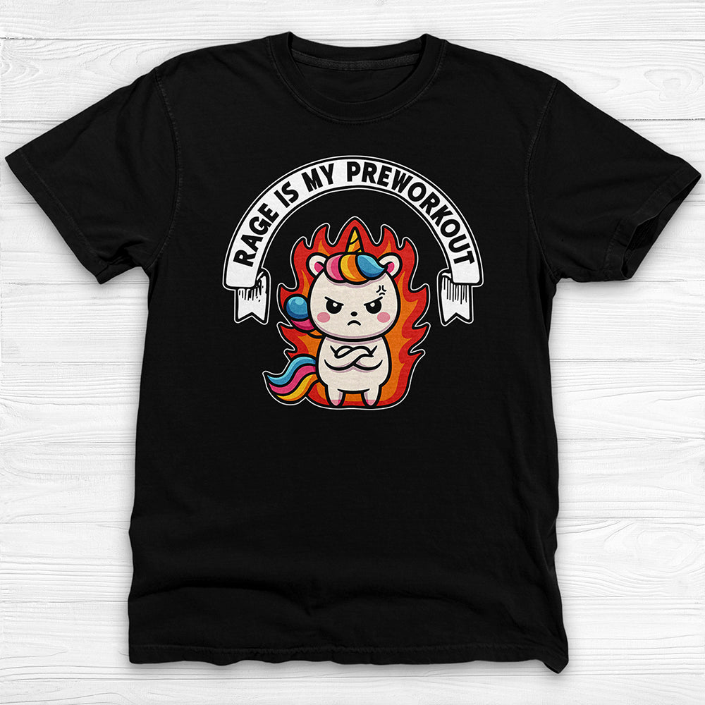 Rage Is My Preworkout Unicorn Shirt, Funny Gym Tee or Pump Cover-T-Shirt-Gym Classics