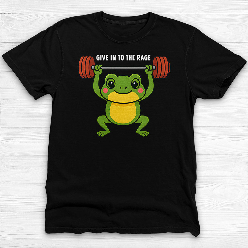 Give in to the Rage Shirt, Funny Frog Gym Tee or Pump Cover-T-Shirt-Gym Classics