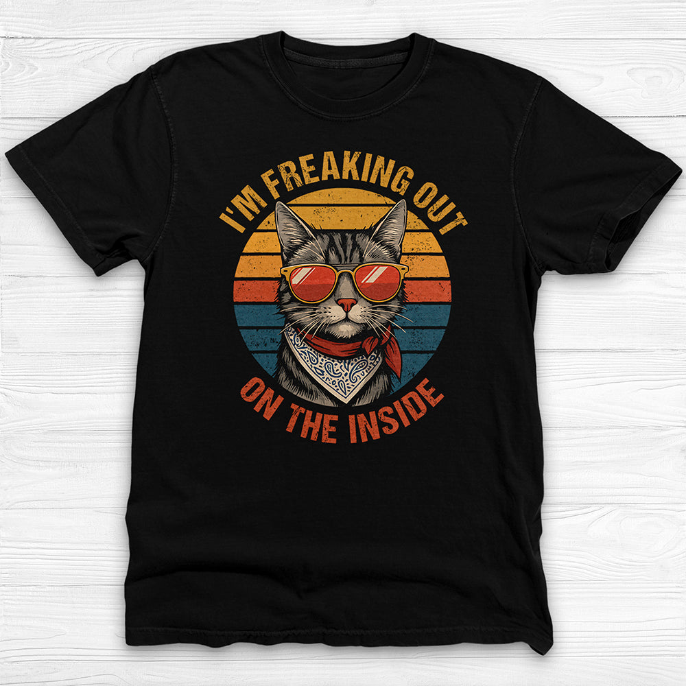 Freaking Out On The Inside Funny Gym Shirt Or Pump Cover-T-Shirt-Gym Classics