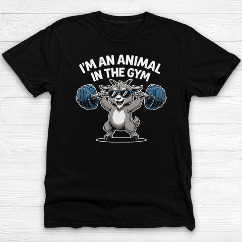 Cute Goat Gym Shirt, Funny Workout Tee or Pump Cover