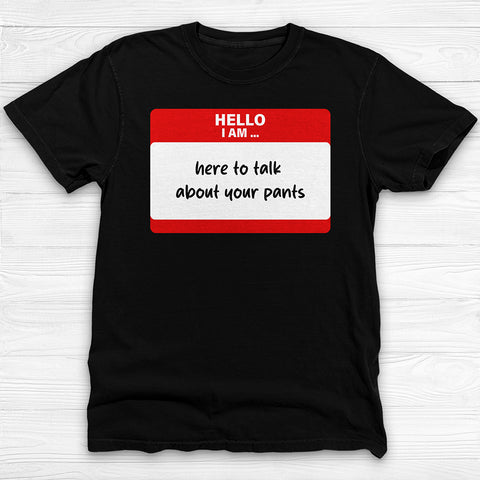 Funny Name Tag Gym Shirt, Yoga Pants Fan Workout Tee
