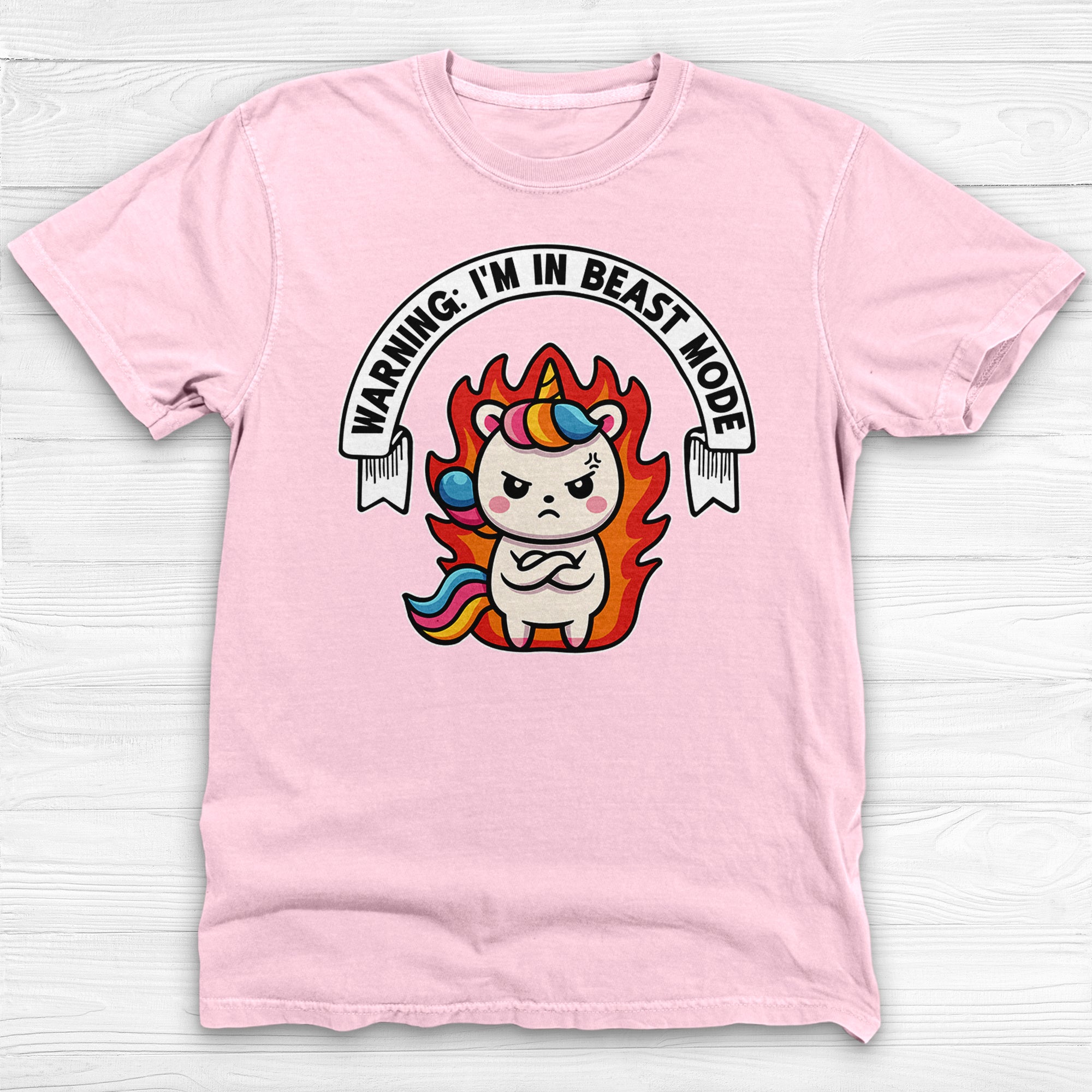 Warning Unicorn In Beast Mode Funny Unisex Gym Shirt Or Pump Cover-T-Shirt-Gym Classics