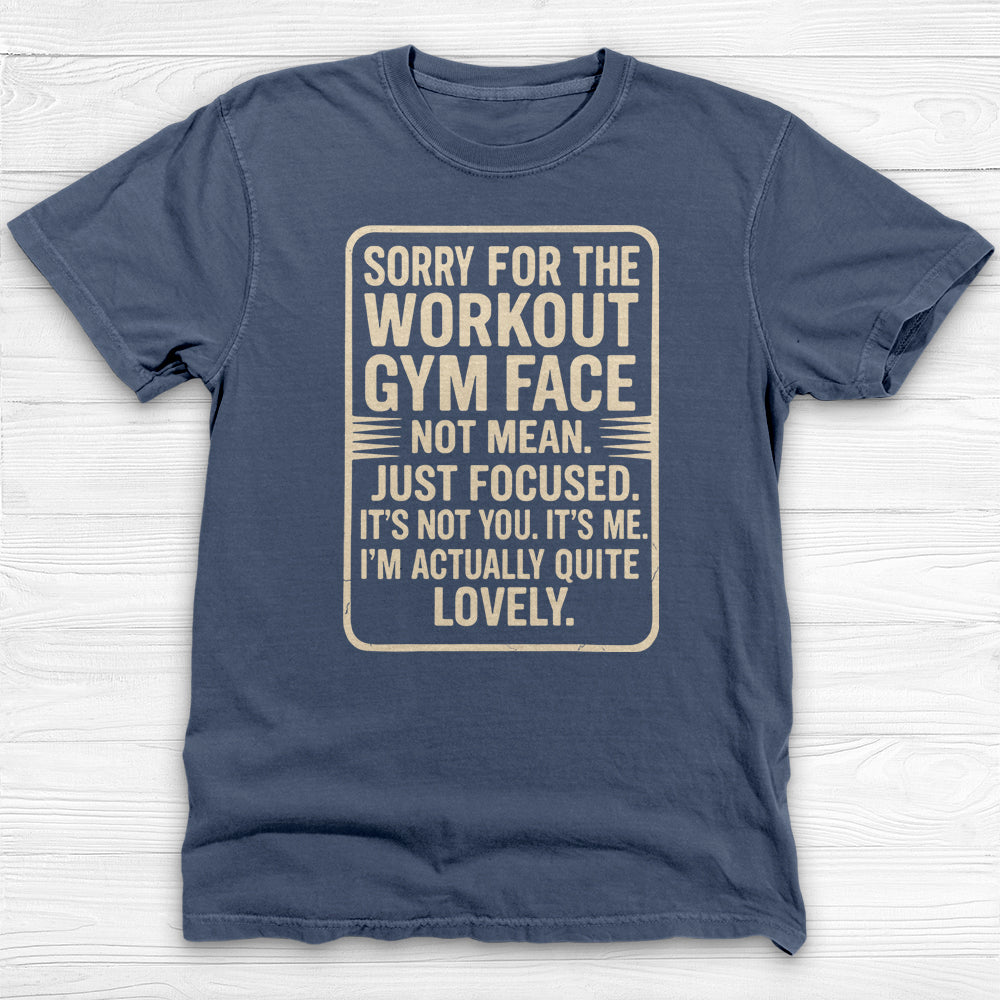Funny Gym Face Workout Shirt, Women’s Motivational Fitness Tee-T-Shirt-Gym Classics