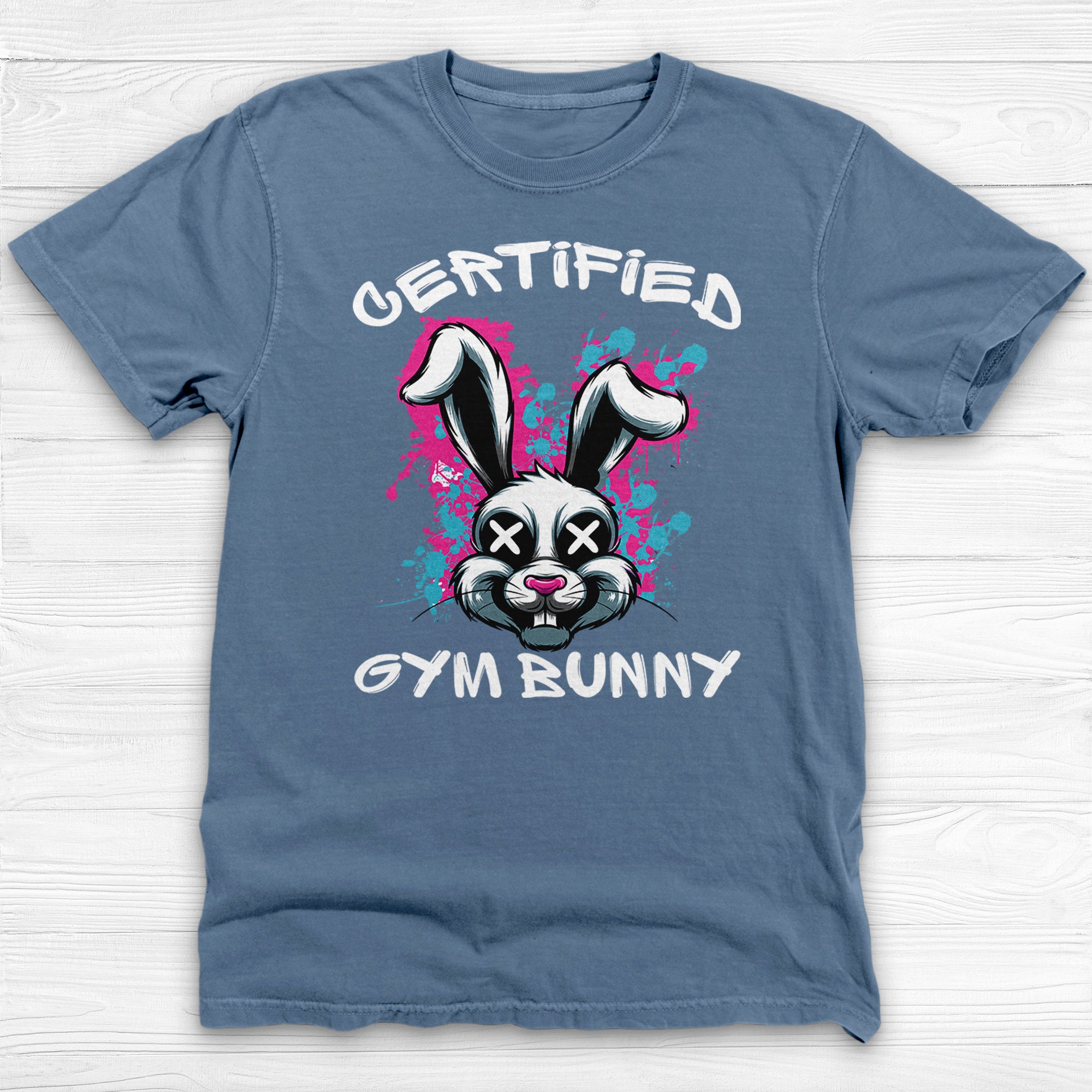 Certified Gym Bunny Tee Or Pump Cover, Cute But Dangerous-T-Shirt-Gym Classics