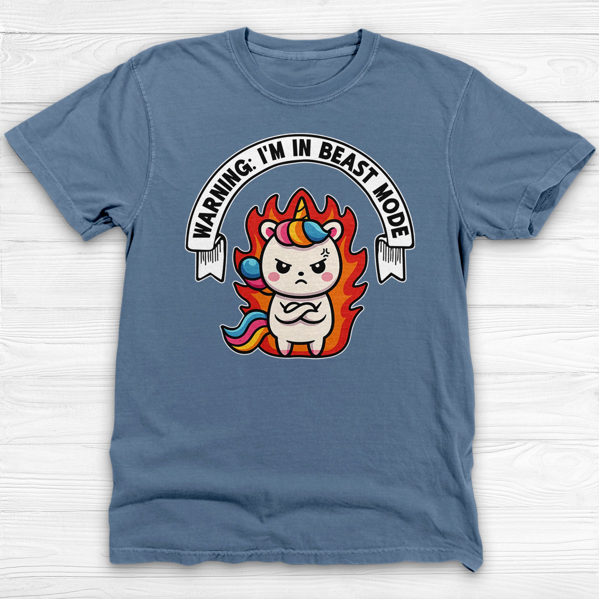 Warning Unicorn In Beast Mode Funny Unisex Gym Shirt Or Pump Cover-T-Shirt-Gym Classics