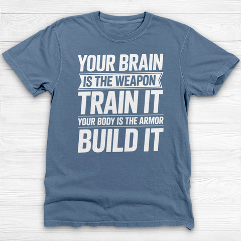 Mindset Brain And Body Motivational Gym Shirt Or Pump Cover-T-Shirt-Gym Classics