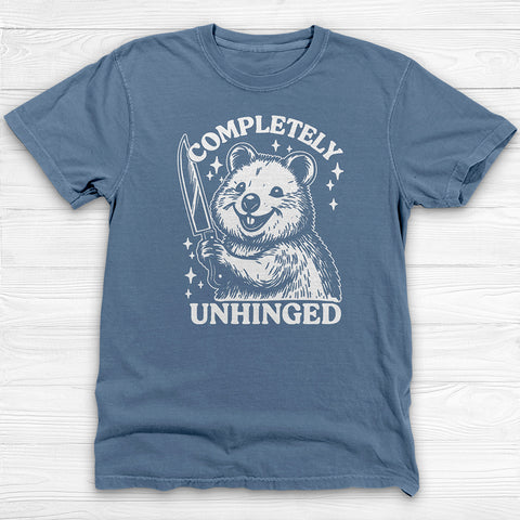 Completely Unhinged Gym Tee, Funny Animal Shirt