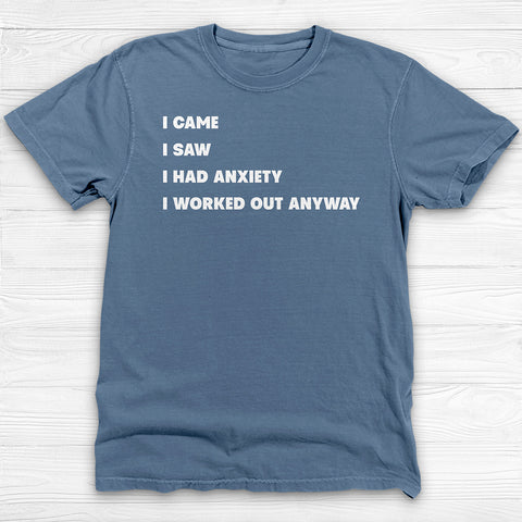 Social Anxiety Gym Shirt Or Pump Cover, Courage And Persistence Tee