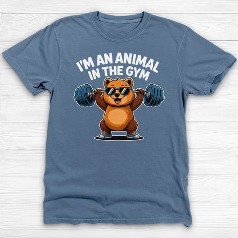 Cute Bear Gym Shirt, Funny Animal Workout Tee or Pump Cover