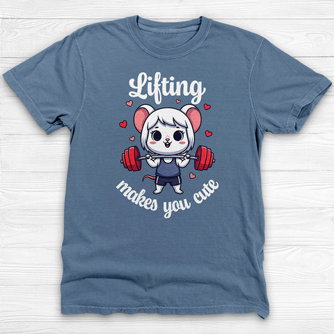 Lifting Makes You Cute Gym Shirt, Anime Style Workout Tee-T-Shirt-Gym Classics