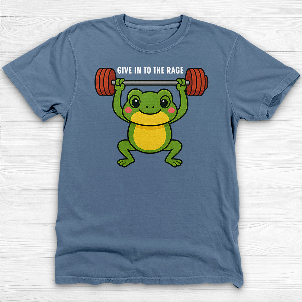 Give in to the Rage Shirt, Funny Frog Gym Tee or Pump Cover-T-Shirt-Gym Classics