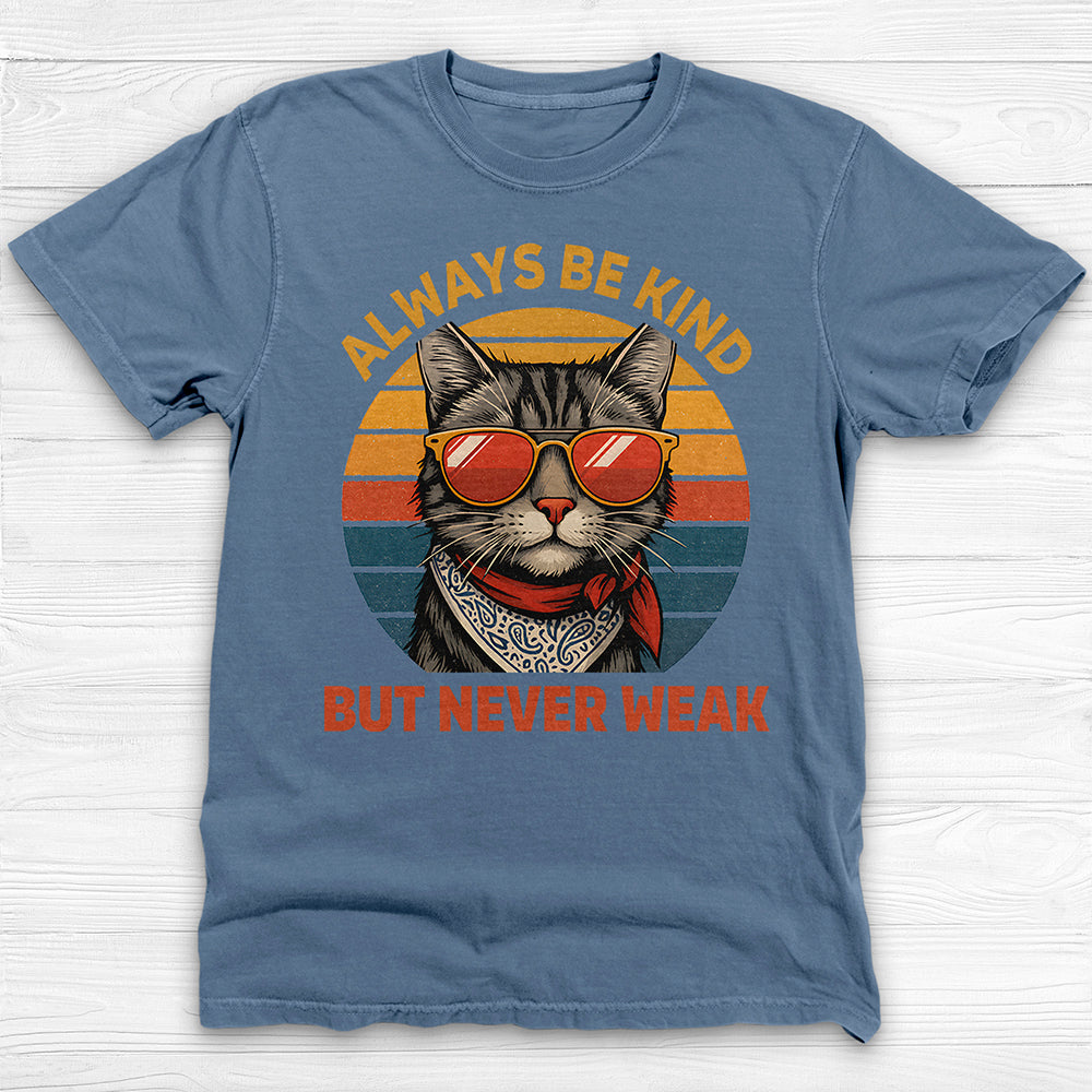 Be Kind But Never Weak Cool Cat Gym Shirt Or Pump Cover-T-Shirt-Gym Classics