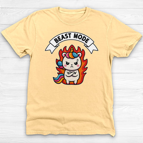 Unicorn Beast Mode Funny Graphic Gym Shirt Or Pump Cover