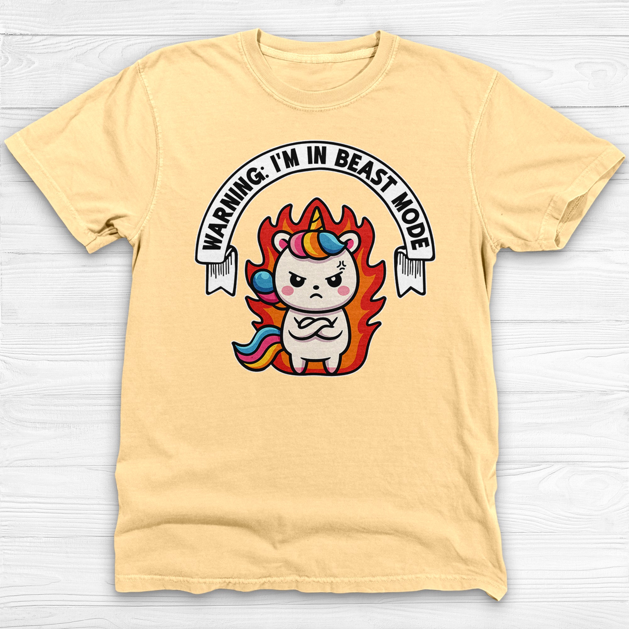 Warning Unicorn In Beast Mode Funny Unisex Gym Shirt Or Pump Cover-T-Shirt-Gym Classics