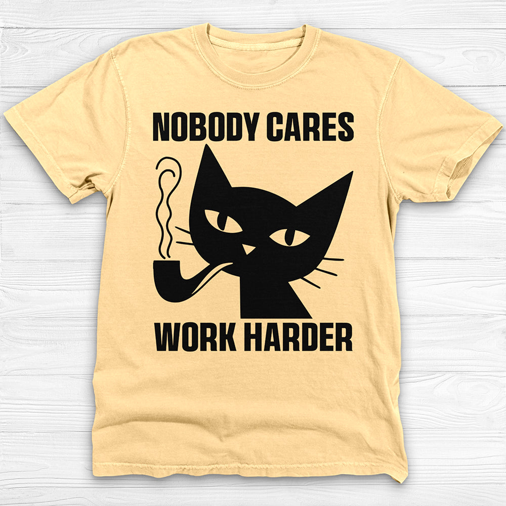 Nobody Cares Work Harder Philosophy Cat Gym Shirt-T-Shirt-Gym Classics