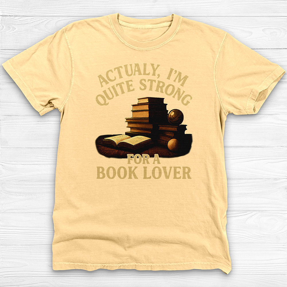 Strong For A Book Lover Gym T-Shirt, Funny Reading & Workout Tee-T-Shirt-Gym Classics