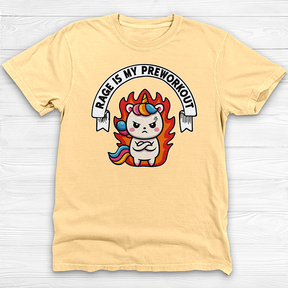 Rage Is My Preworkout Unicorn Shirt, Funny Gym Tee or Pump Cover-T-Shirt-Gym Classics