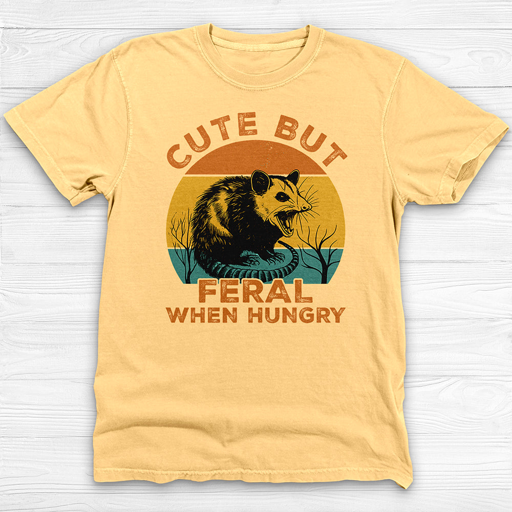 Cute But Feral When Hungry Gym Shirt, Funny Animal Lover Tee-T-Shirt-Gym Classics