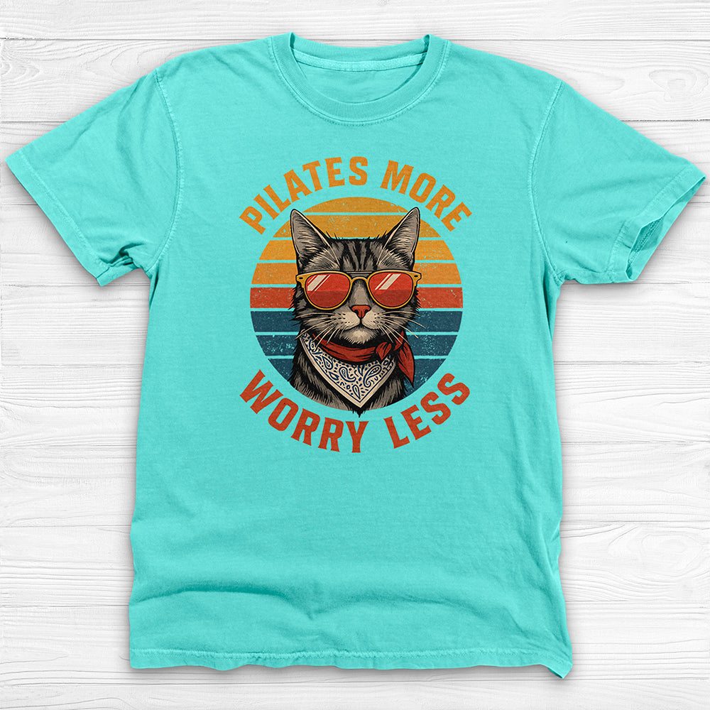 Pilates Cat T-Shirt, Cute Fitness Tee for Pilates Lovers-T-Shirt-Gym Classics