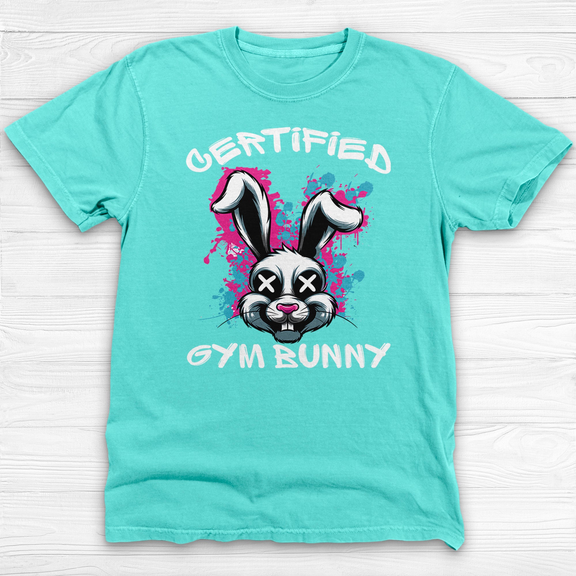 Certified Gym Bunny Tee Or Pump Cover, Cute But Dangerous-T-Shirt-Gym Classics