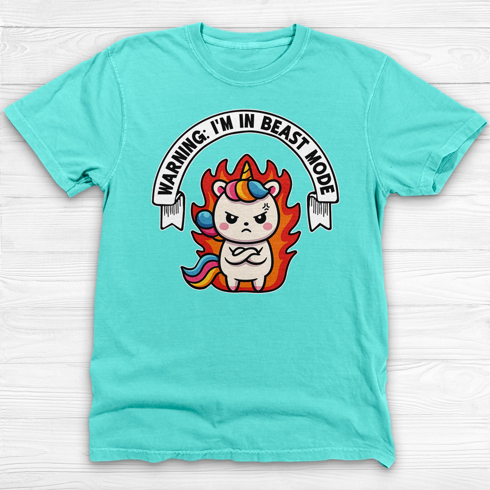 Warning Unicorn In Beast Mode Funny Unisex Gym Shirt Or Pump Cover-T-Shirt-Gym Classics