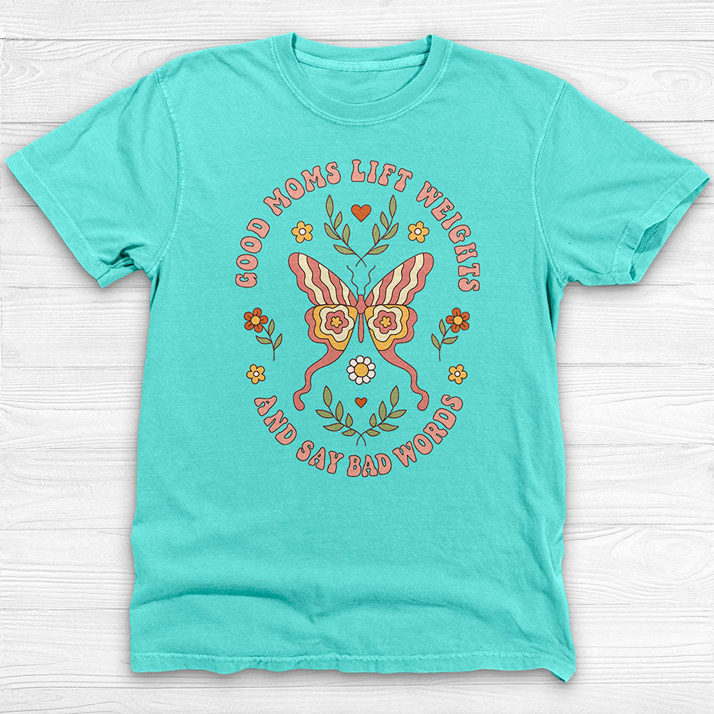 Good Moms Lift & Swear Cute Gym Tee Or Pump Cover-T-Shirt-Gym Classics