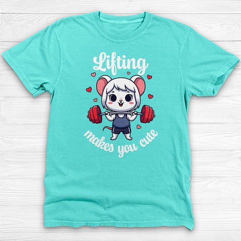 Lifting Makes You Cute Gym Shirt, Anime Style Workout Tee-T-Shirt-Gym Classics