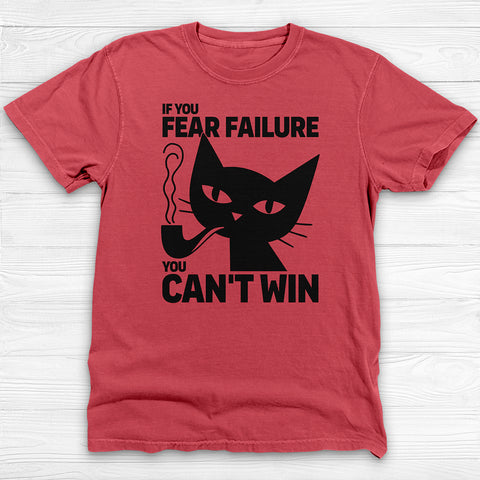 Don't Fear Failure Cat Wisdom Gym Tee or Pump Cover
