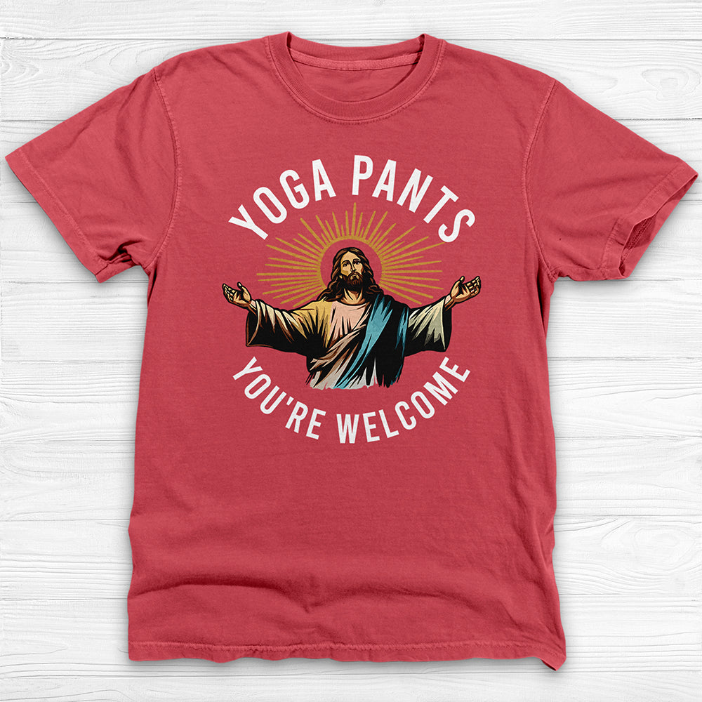 Jesus Funny Yoga Pants Gym Shirt or Pump Cover