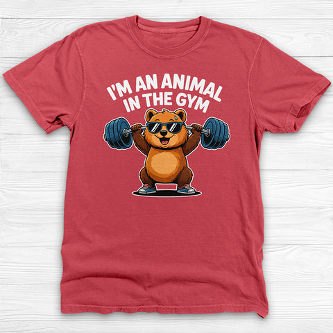 Cute Bear Gym Shirt, Funny Animal Workout Tee or Pump Cover